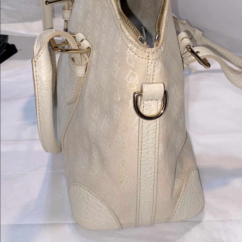 Dooney & Bourke signature satchel bag cream ivory - Picture 12 of 16